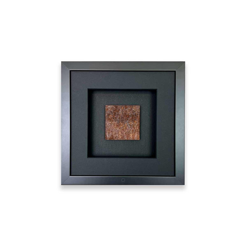 Quadratwerk Wandbild Urban Rust Quadrat 27cm - Rahmen Schwarz, Hintergrund Schwarz, Passepartout Schwarz/Schwarz