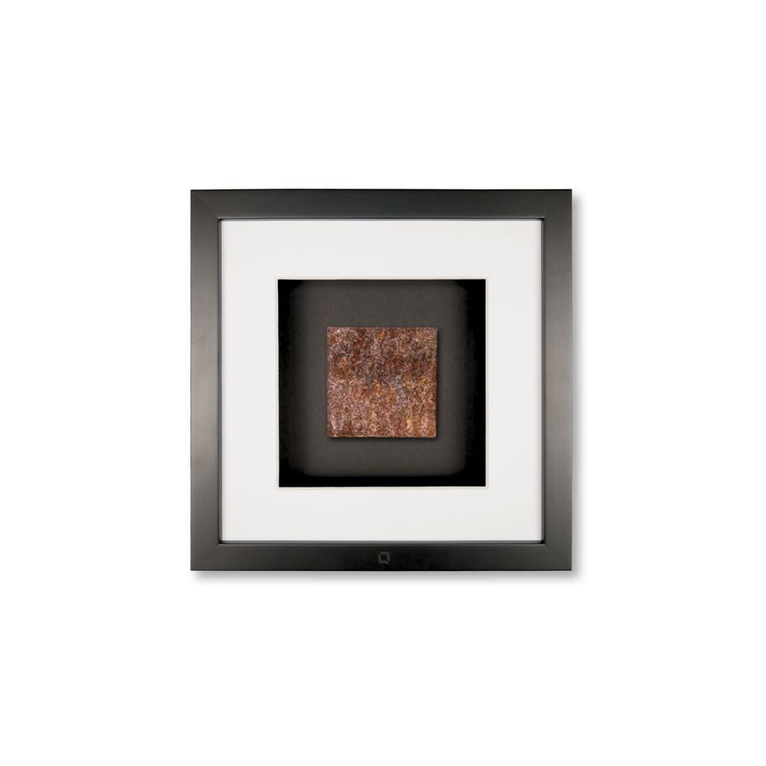 Quadratwerk Wandbild Urban Rust Quadrat 27cm - Rahmen Schwarz, Hintergrund Schwarz, Passepartout Weiß/Weiß