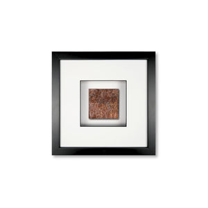 Quadratwerk Wandbild Urban Rust Quadrat 27cm - Rahmen Schwarz, Hintergrund Weiß, Passepartout Weiß/Schwarz