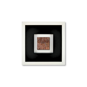 Quadratwerk Wandbild Urban Rust Quadrat 27cm - Rahmen Weiß, Hintergrund Weiß, Passepartout Schwarz/Schwarz