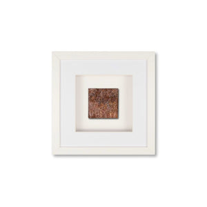 Quadratwerk Wandbild Urban Rust Quadrat 27cm - Rahmen Weiß, Hintergrund Weiß, Passepartout Weiß/Weiß