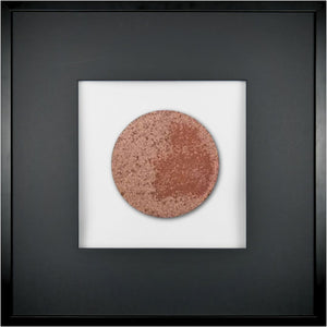 Quadratwerk Wandbild Urban Rust Rund 58cm - Rahmen Schwarz, Hintergrund Weiß, Passepartout Schwarz/Schwarz