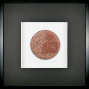 Quadratwerk Wandbild Urban Rust Rund 58cm - Rahmen Schwarz, Hintergrund Weiß, Passepartout Schwarz/Weiß