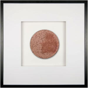 Quadratwerk Wandbild Urban Rust Rund 58cm - Rahmen Schwarz, Hintergrund Weiß, Passepartout Weiß/Weiß