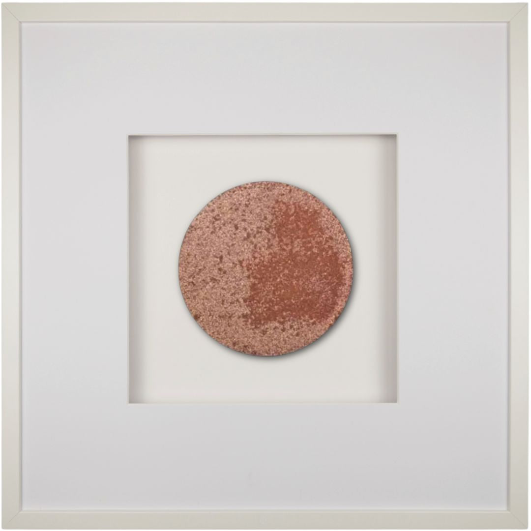 Quadratwerk Wandbild Urban Rust Rund 58cm - Rahmen Weiß, Hintergrund Weiß, Passepartout Weiß/Weiß