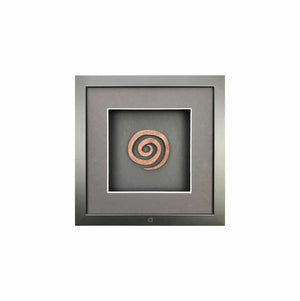 Wandbild Spirale Rost klein 27x27 cm – Urban Rust Spiral Quadratwerk, Edelrost-Spirale abstrakt 3D-Optik handgefertigt Made in Germany