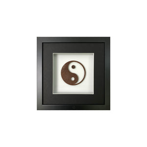 Wandbild Yin Yang Rost klein 27x27 cm – Urban Rust Yin & Yang Quadratwerk, Edelrost-Yin-Yang Industrial 3D-Optik handgefertigt Made in Germany