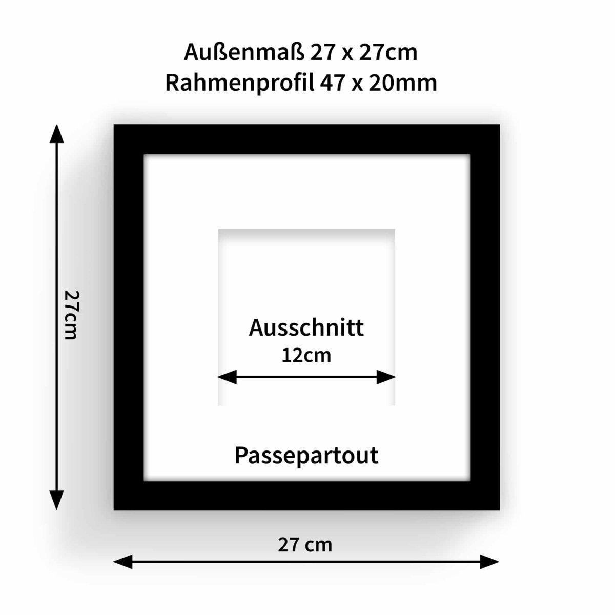 Wandbild Metall MAGIC GOLD quadratisch 27cm - Quadratwerk®