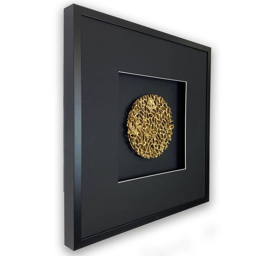 Wandbild Metall MAGIC GOLD quadratisch 58cm - Quadratwerk®