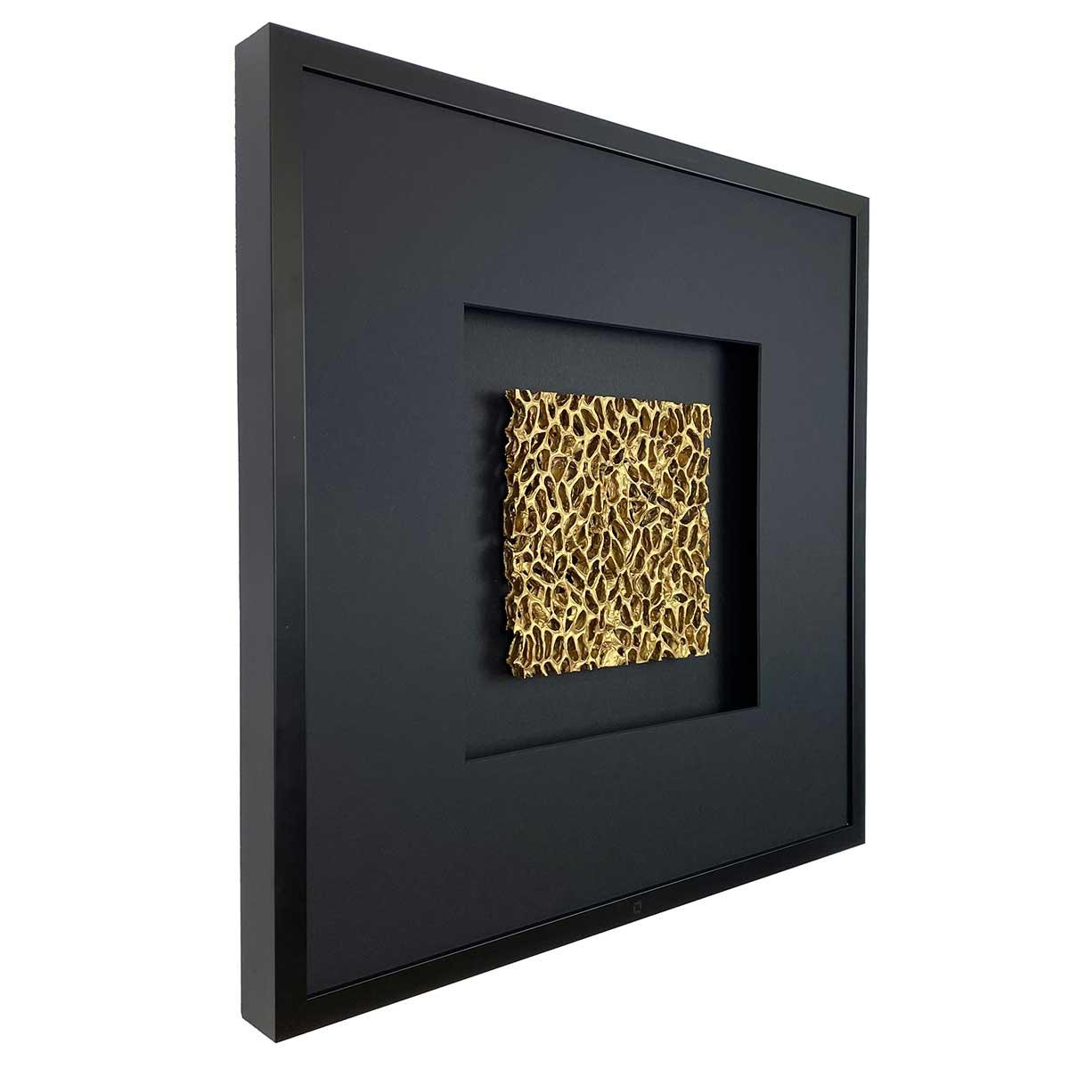 Wandbild Metall MAGIC GOLD quadratisch 58cm - Quadratwerk®