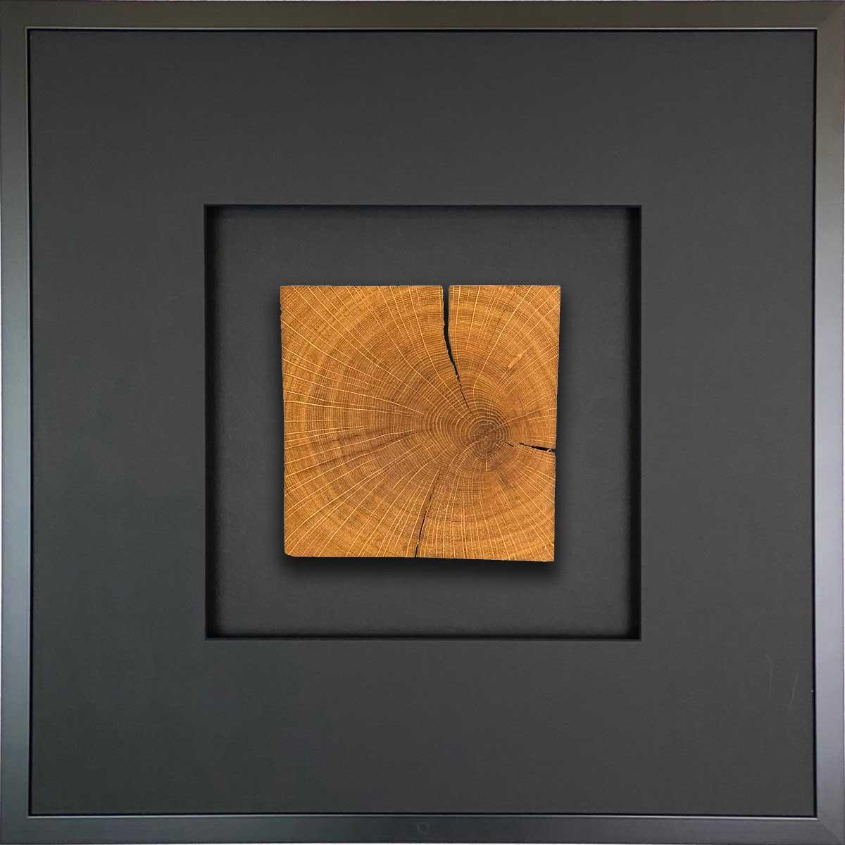 Wandbild OAK Holz Eiche Natur quadratisch 58cm - Quadratwerk®