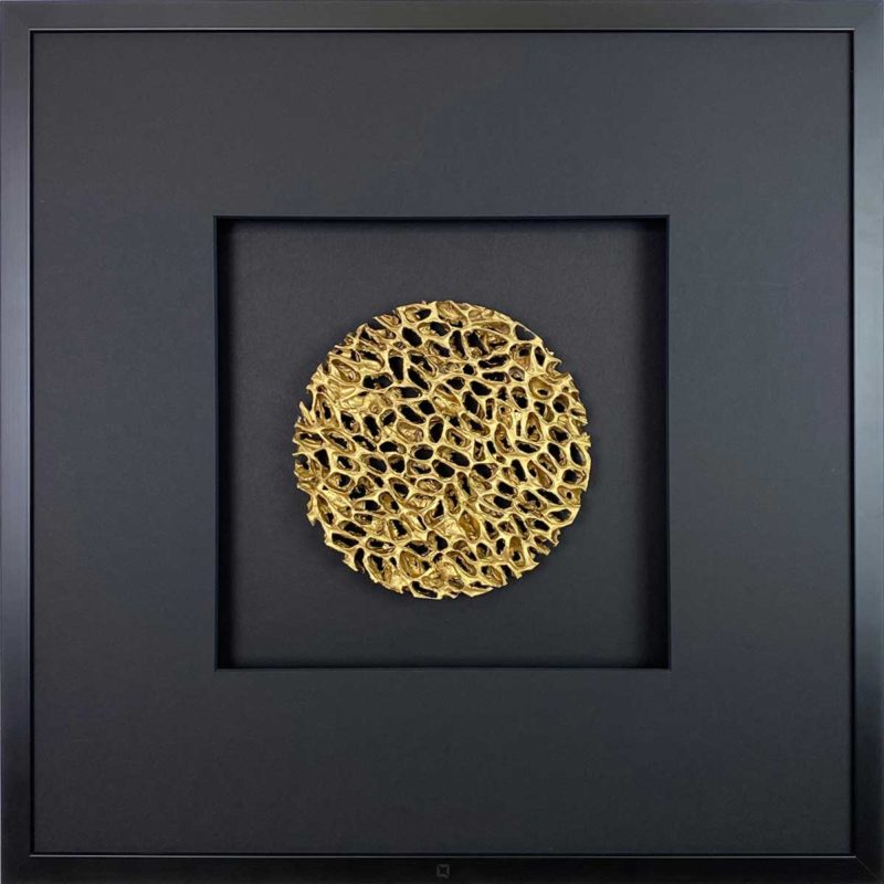 Wandbild Metall Magic Gold, Kreis 58 x 58 cm - Quadratwerk.de